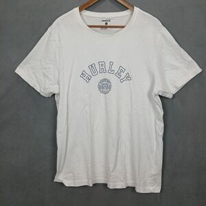 Hurley T-Shirt Mens XL White Graphic Logo Cotton Short Sleeve Casual Streetwear